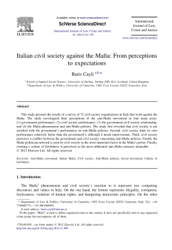 Italian civil society against the Mafia: From perceptions to