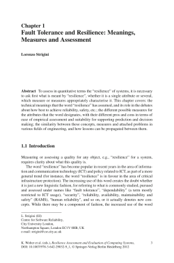 Fault Tolerance and Resilience: Meanings, Measures and Assessment