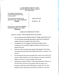 Electronically Filed - City of St. Louis