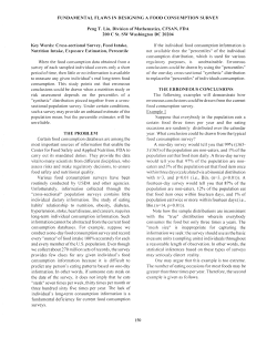 fundamental flaws in designing a food consumption survey