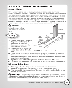 3.5. LAW OF CONSERVATION OF MOMENTUM