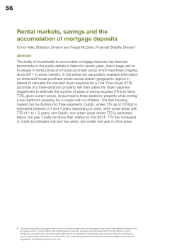 56 Rental markets, savings and the accumulation of mortgage