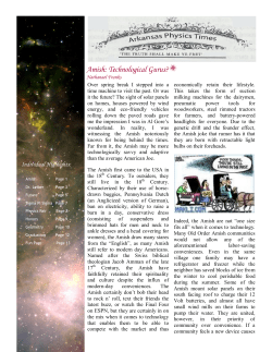 Amish: Technological Gurus? - Arkansas Precision Education Group