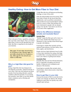 Healthy Eating: How to Get More Fiber in Your Diet