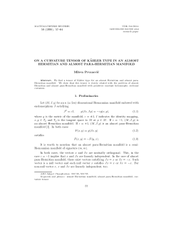 On a Curvature Tensor of K&auml;hler Type in an Almost Hermitian and