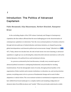 Introduction: The Politics of Advanced Capitalism