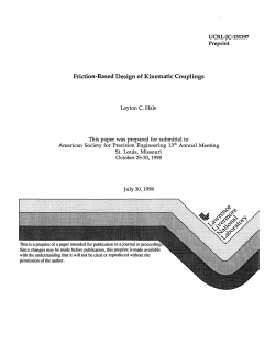 Friction-Based Design of Kinematic Couplings