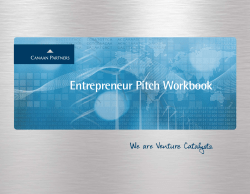 Entrepreneur Pitch Workbook