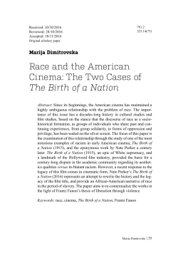 Race and the American Cinema: The Two Cases of The Birth of a