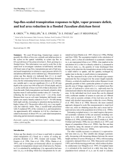 Sap-flux-scaled transpiration responses to light, vapor pressure