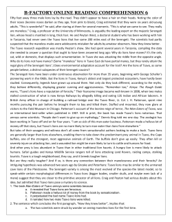 B-FACTORY ONLINE READING COMPREHENSION 6
