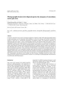 Phylogeographic breaks in low-dispersal species: the emergence of