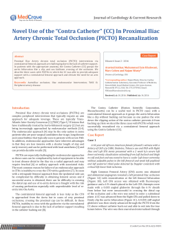 Novel Use of the &ldquo;Contra Catheter&rdquo; (CC) In Proximal Iliac Artery