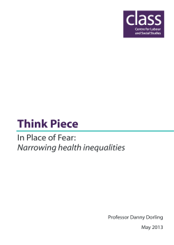 In Place of Fear - Centre for Labour and Social Studies