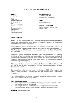 KIRSTEN TAN RESUME 2014