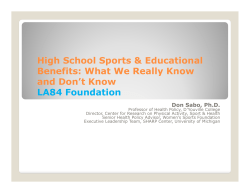 High School Sports and Educational Benefits