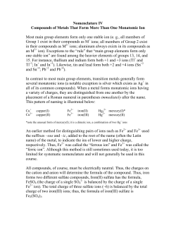 Nomenclature IV