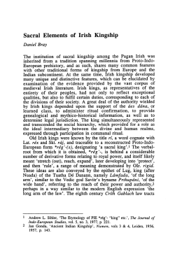 Sacral Elements of Irish Kingship