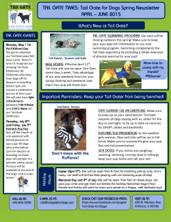 TAIL GATE TIMES: Tail Gate for Dogs Spring Newsletter APRIL