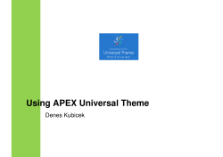 (Microsoft PowerPoint - 732_Kubi\350ek Using APEX Universal