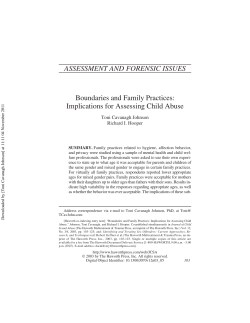 Boundaries and Family Practices: Implications for Assessing Child