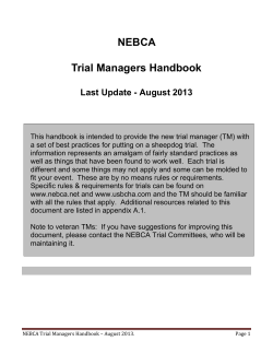 NEBCA Trial Managers Handbook