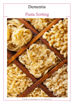 Pasta Sorting - Montessori