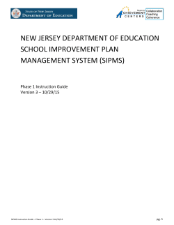 NEW JERSEY DEPARTMENT OF EDUCATION SCHOOL