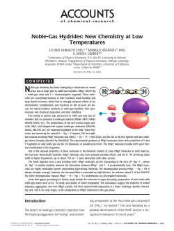 Noble-Gas Hydrides: New Chemistry at Low Temperatures