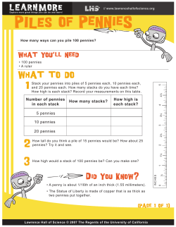Piles of pennies - Lawrence Hall of Science