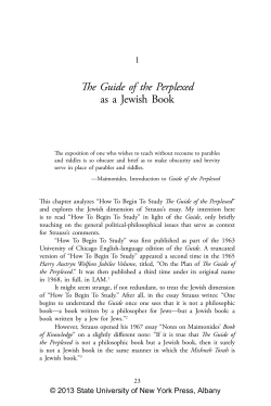 The Guide of the Perplexed as a Jewish Book