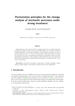 Permutation principles for the change analysis of stochastic