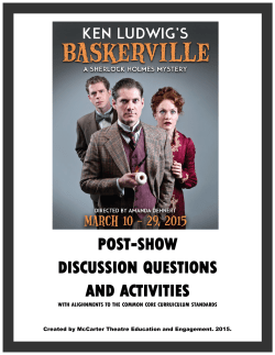 post-show discussion questions and activities