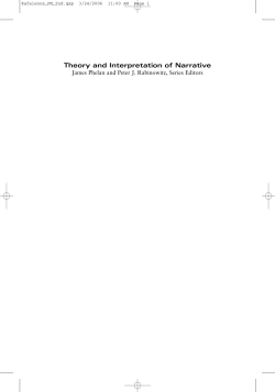 Theory and Interpretation of Narrative - Knowledge Bank