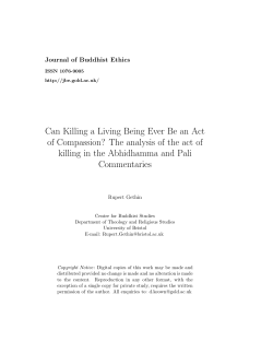 Can Killing a Living Being Ever Be an Act of