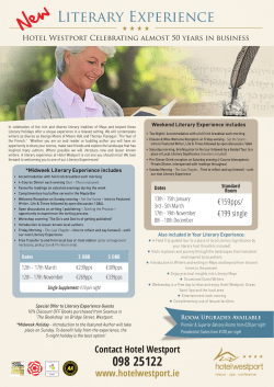 our 2017 Flyer - The Hotel Westport