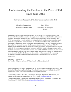 Understanding the decline in the price of oil since June 2014 (148 KB )