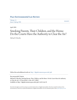 Smoking Parents, Their Children, and the Home: Do the Courts