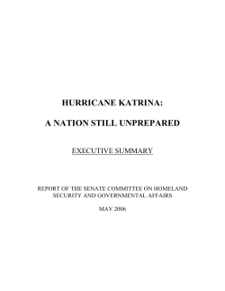 hurricane katrina: a nation still unprepared
