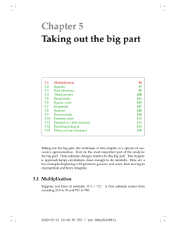 Taking out the big part