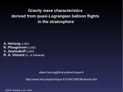 Gravity wave characteristics derived from quasi