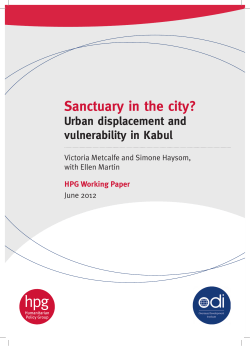 Sanctuary in the city? Urban displacement and vulnerability in Kabul