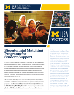 Scholarship Match Opportunity - College of Literature, Science, and