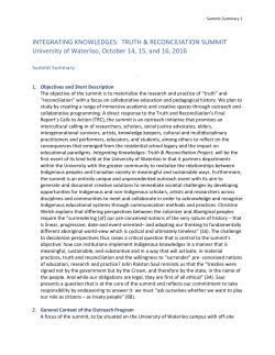 Integrating Knowledges Summit detailed summary