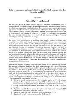 Point processes as a mathematical tool to describe black