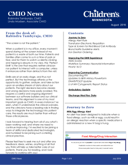 CMIO News - Children`s Minnesota