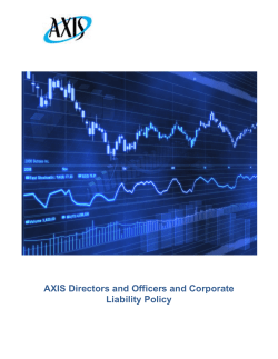 AXIS Directors and Officers and Corporate Liability