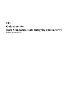 EOU Banner Data Standards Documentation