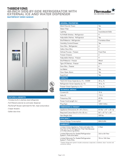 t48bd810ns 48-inch side-by-side refrigerator with external ice and