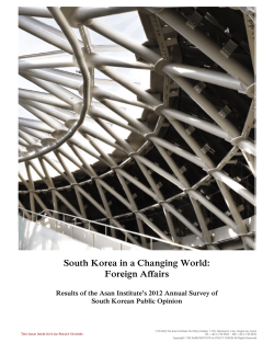 South Korea in a Changing World: Foreign Affairs